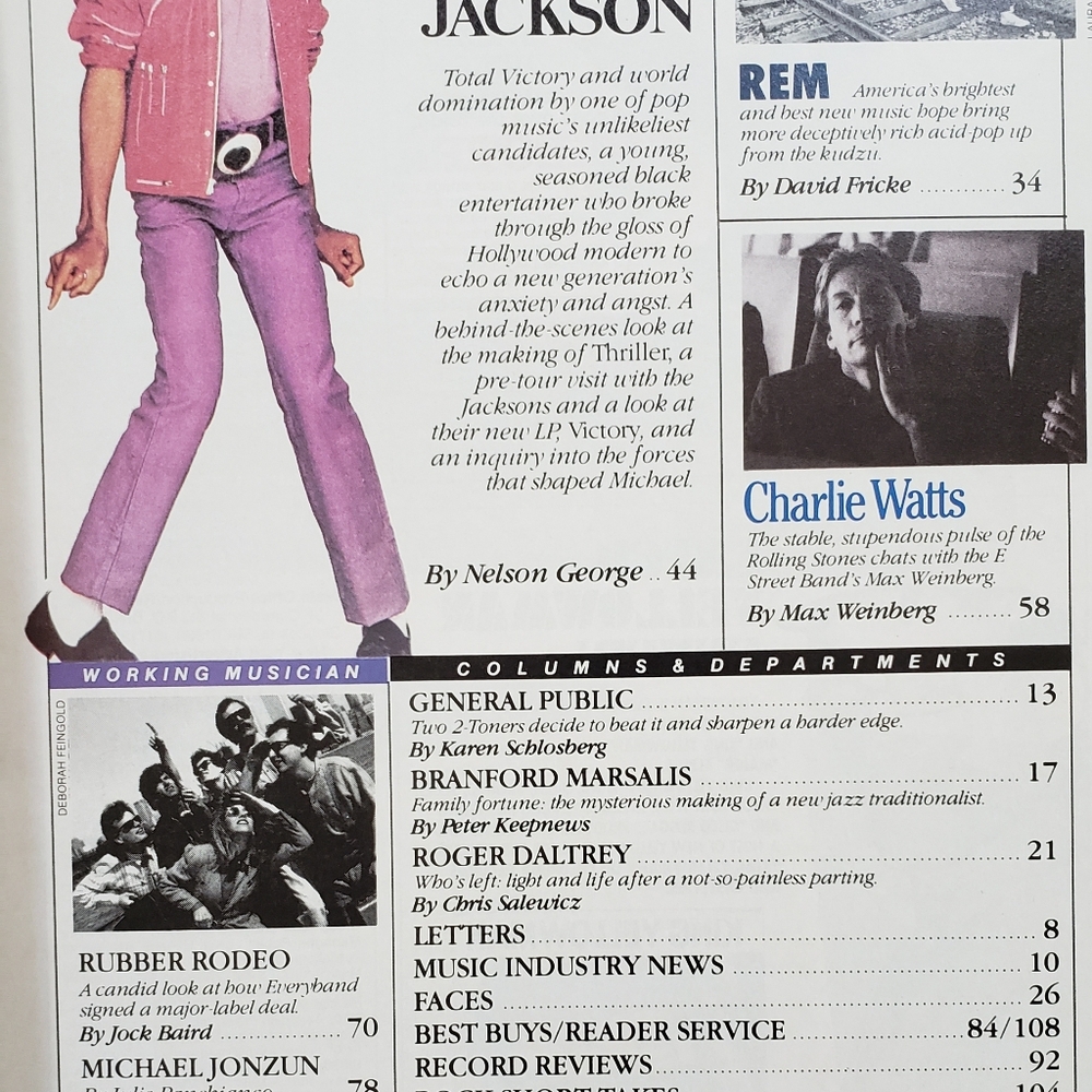 1984 Michael Jackson Musician Magazine & Newspaper - Picture 5 of 10